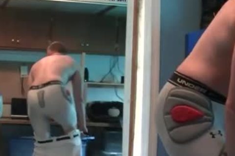 yummy knob stroking in football gear