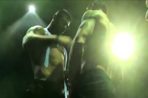 Suited males Having Sex On Stage