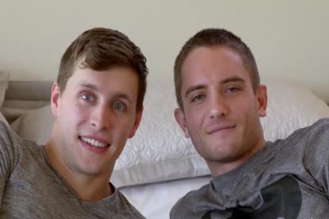 shaggy homosexual Otter Takes large Straight thick dick From Frat lad