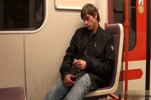 dirty legal age teenager Jacking Off In The Subway