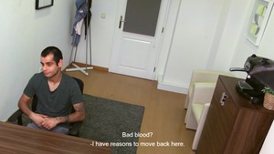 Balding young lad with bushy legs receives plowed in POV