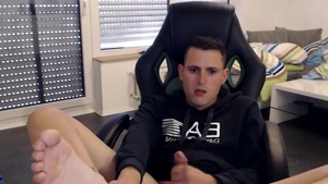 stunning German teen lad jerking off On web camera
