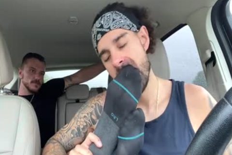 Car Sock/foot Worship