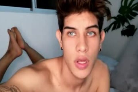 Skinny Latino teen With Tattoos And Earings Teases On web camera