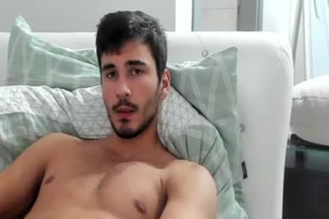 lusty young chap Masturbating In webcam