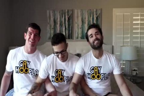 monstrous rod Actor Jayden Has A naughty Morning three-some