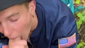 Caught A Forester stroking, plowed A teen Hard And Finished All Over Him