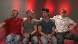 Men: Blond Twinks Take turns with Four Inked Tops
