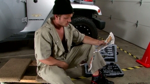 Next Door Male: Stroking Under the Chassis